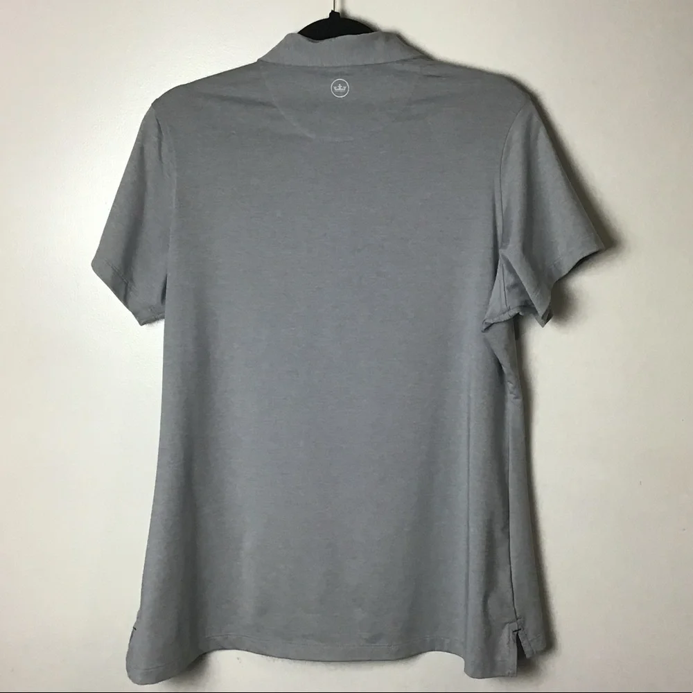 Peter Millar gray short sleeve golf polo shirt. Large - Picture 4 of 4
